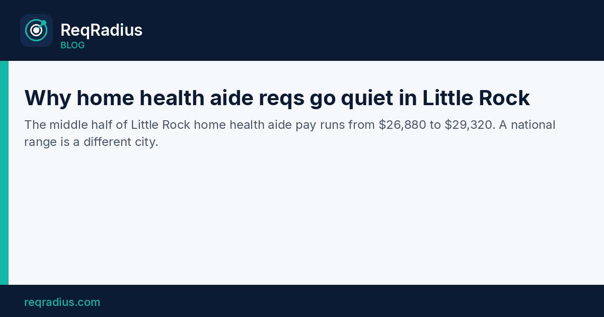 ReqRadius card on home health aide pay in Little Rock